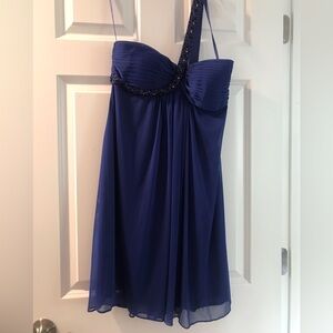 Xscape blue dress w/ sequins